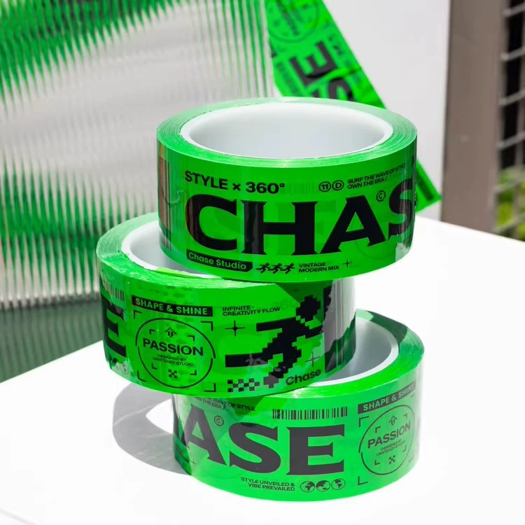 CHASE彩色胶带透明封箱打包装饰防水不留胶无痕宽胶布行李箱贴纸